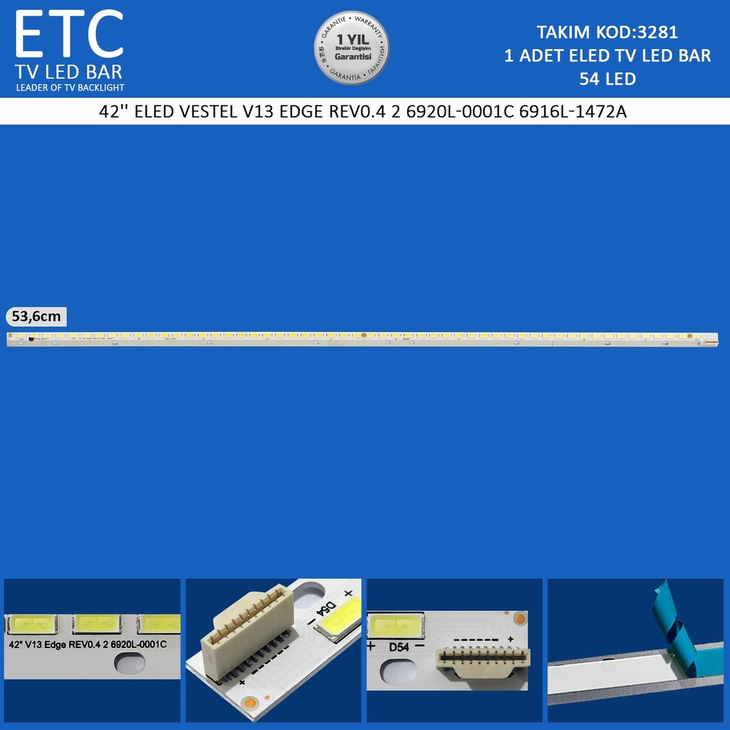 42'' ELED VESTEL V13 Edge rev0.4 2 6920l-0001c 6916l-1472a Tv Led Bar
