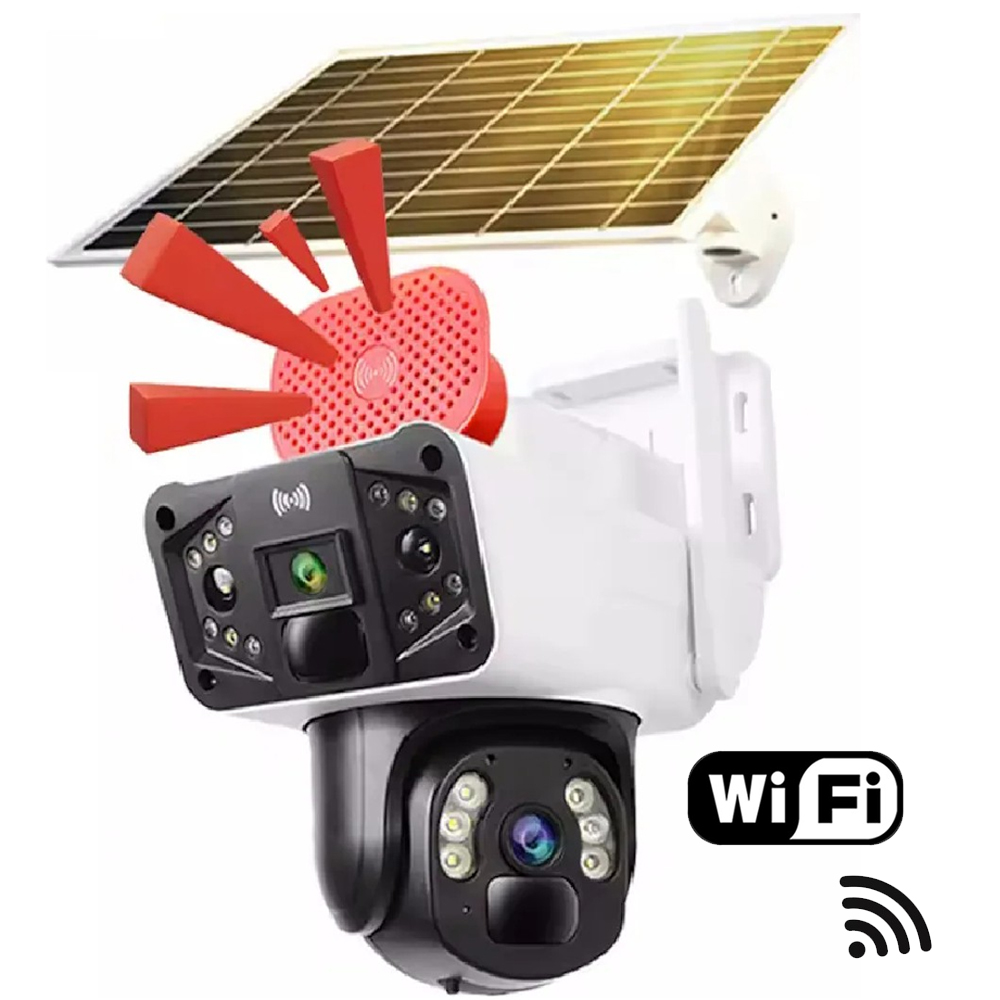 4G Solar PTZ Akıllı 2 Kamera 6mp Sim Kartlı Gece Renkli Sesli O-Kam 3915