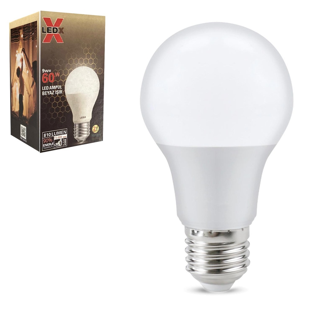 Led Ampul 220v 9w To 60w Beyaz E27 Ledx AL-A109