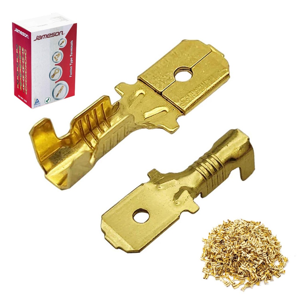 Kablo Terminal Kısa Erkek 6.3mm 400 Adet JAMESON-1EÇK 