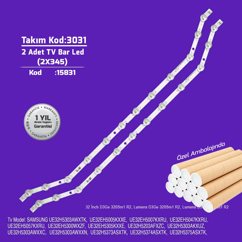 32'' D3Ge 320Sm1 R2, Lumens D3Ge 320Sm1 R2, Lumens D3Ge 320Sm1 R2 2 Adet Tv Bar Led