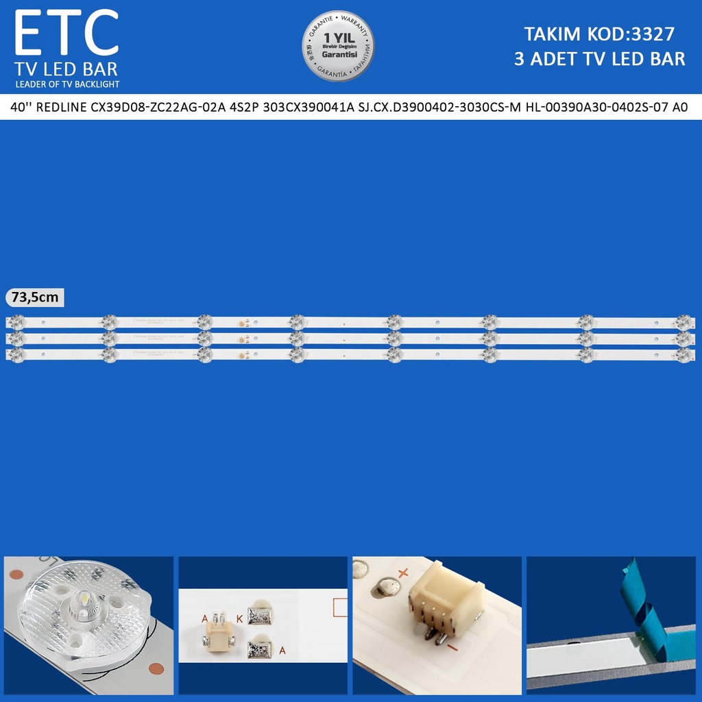 40'' REDLINE CX39D08-ZC22AG-02A 4S2P 303CX390041A SJ.CX.D3900402-3030CS-M HL-00390A30-0402S-07 A0
