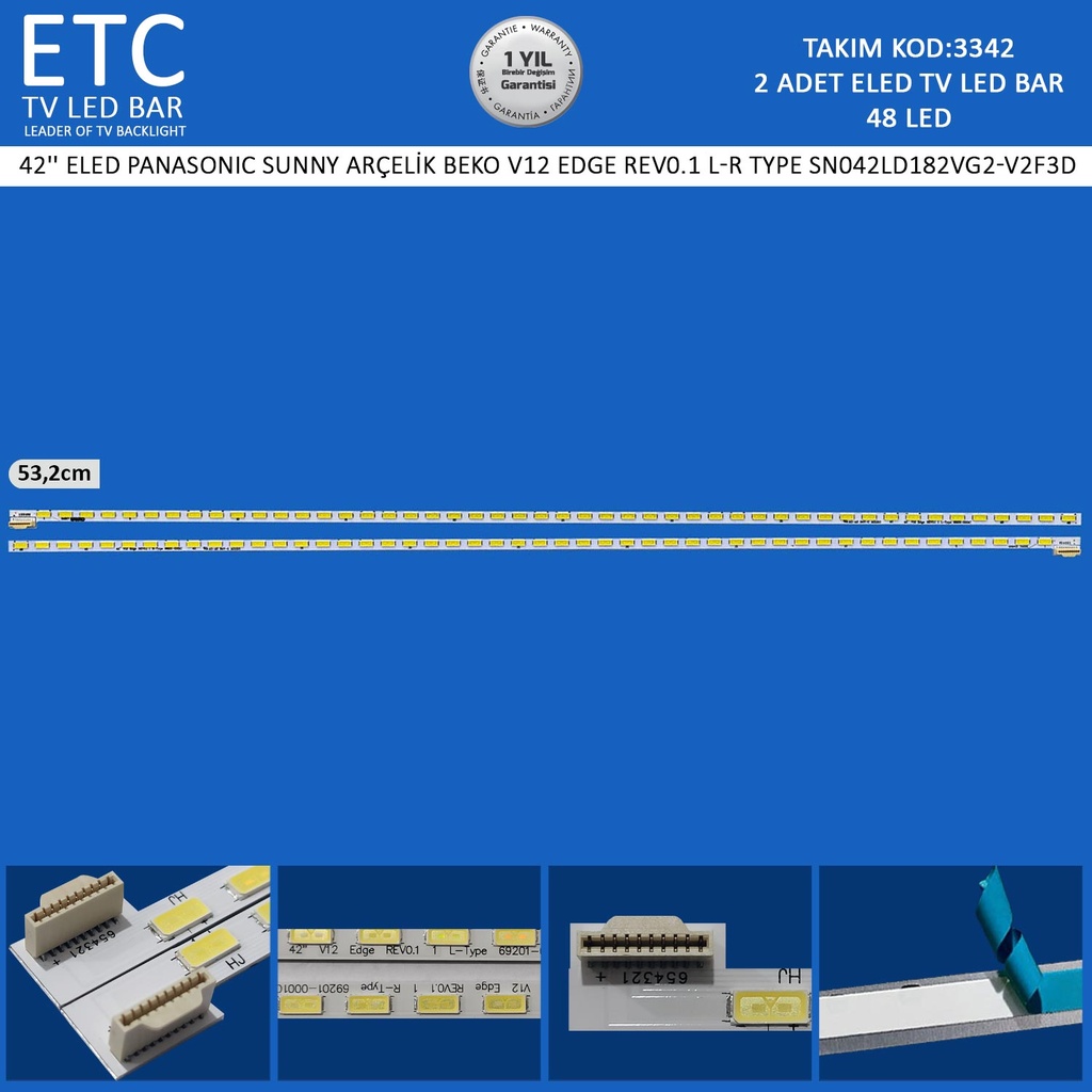42" ELED PANASONIC SUNNY ARÇELİK BEKO V12 EDGE REV0.1 L-R TYPE SN042LD182VG2-V2F3D