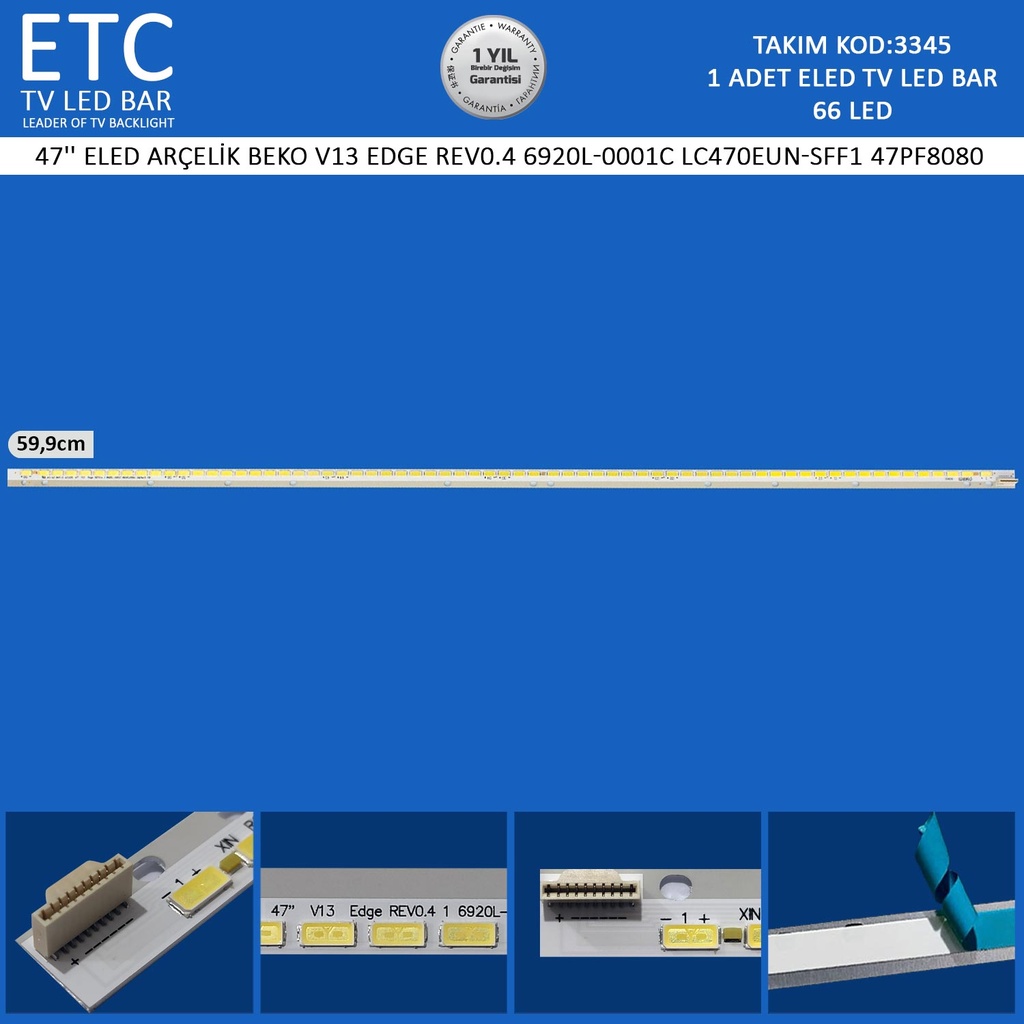 47" ELED ARÇELİK BEKO V13 EDGE REV0.4 6920L-0001C LC470EUN-SFF1 47PF8080