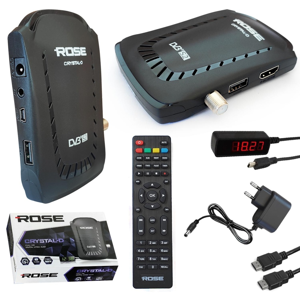 Mini HD Uydu Alıcı Display Youtube Rose CRYSTAL-D