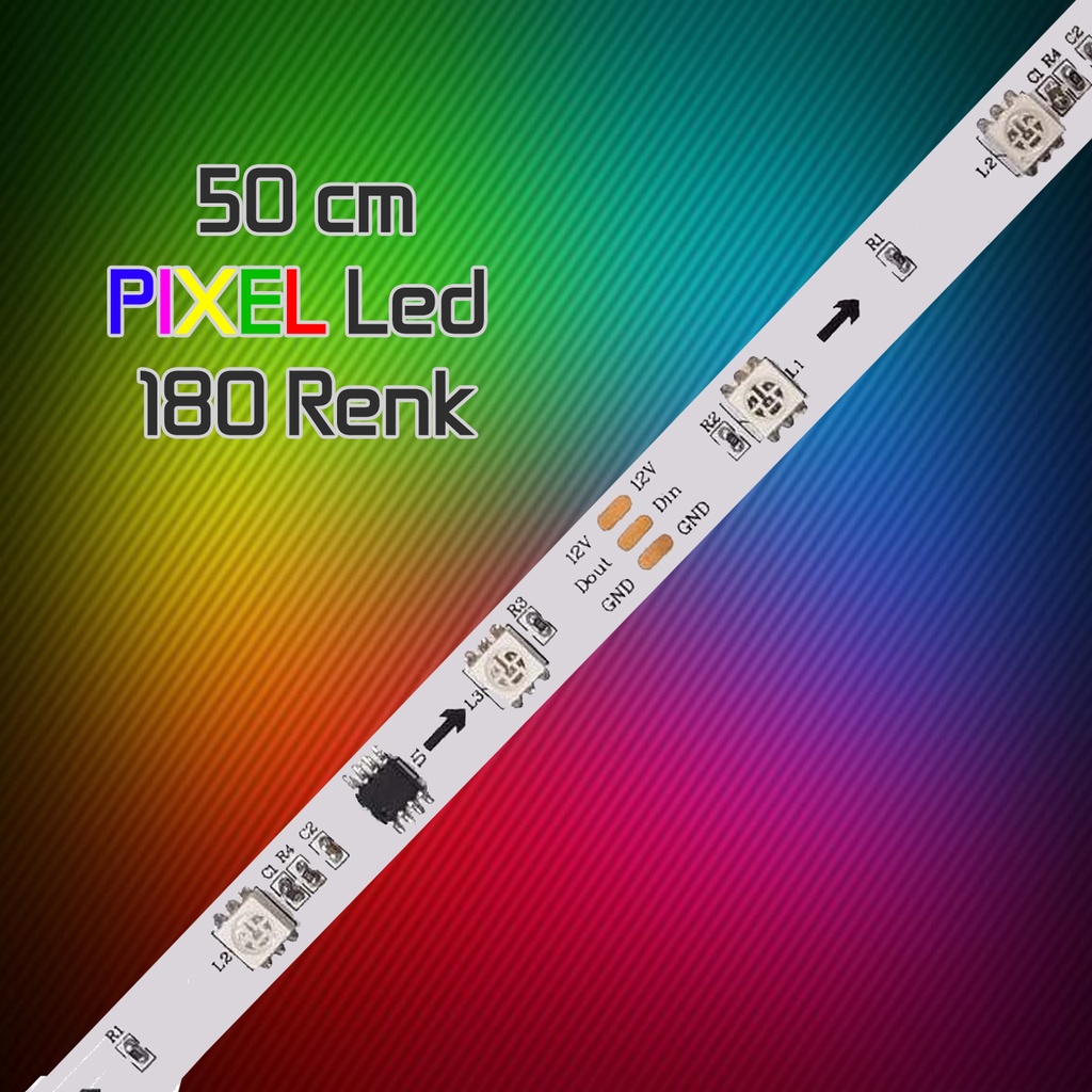 Pixel Led 50cm Oto Aksesuar İçin Poke PK-4233  M2