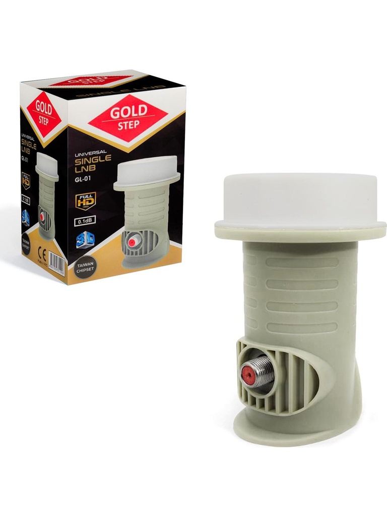 Tekli Lnb Single 0.1DB 3D 4K Gold Steep GD-01