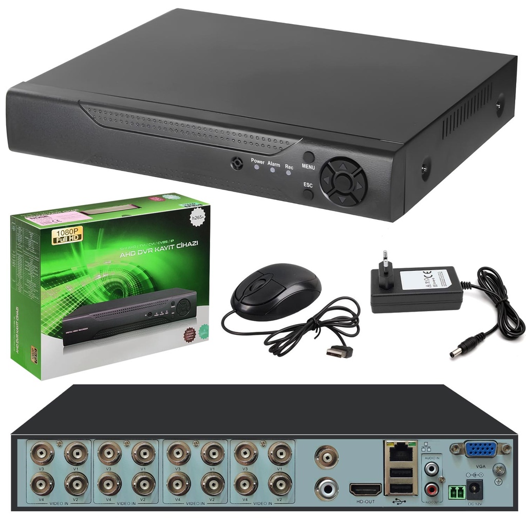 Ahd Dvr Kayıt Cihazı 16 Kanal Xmeye Rose AHD-016N  