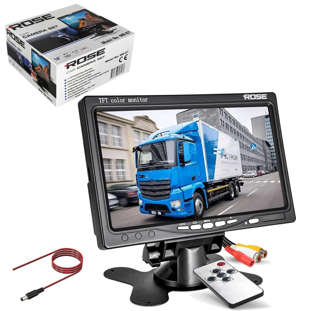 7'' Monitör AV Giriş 12v Kumandalı Rose MR-07