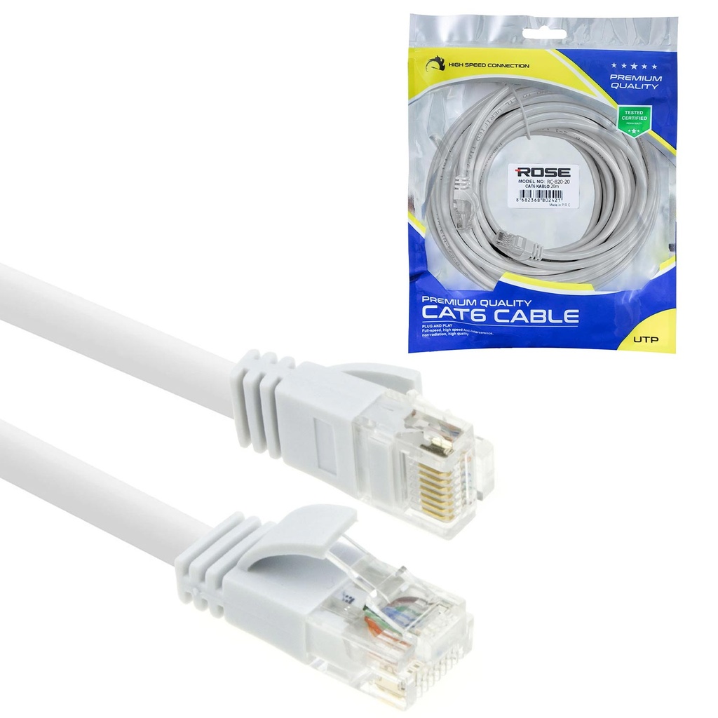 Cat6 Patch Kablo 25mt Rose RC-820-25