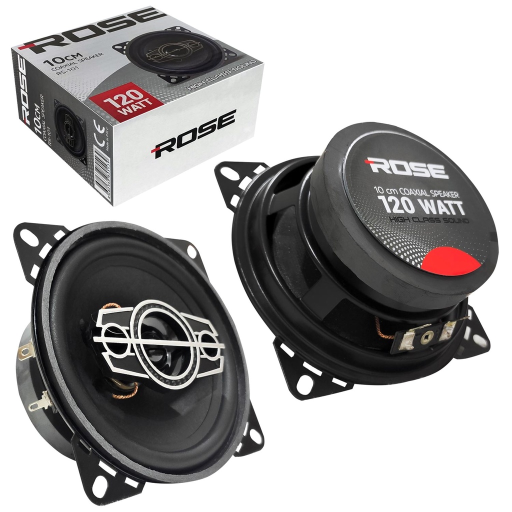 Oto Hoparlör 10cm 120w Tweeterli 1 Adet Rose RS-101  