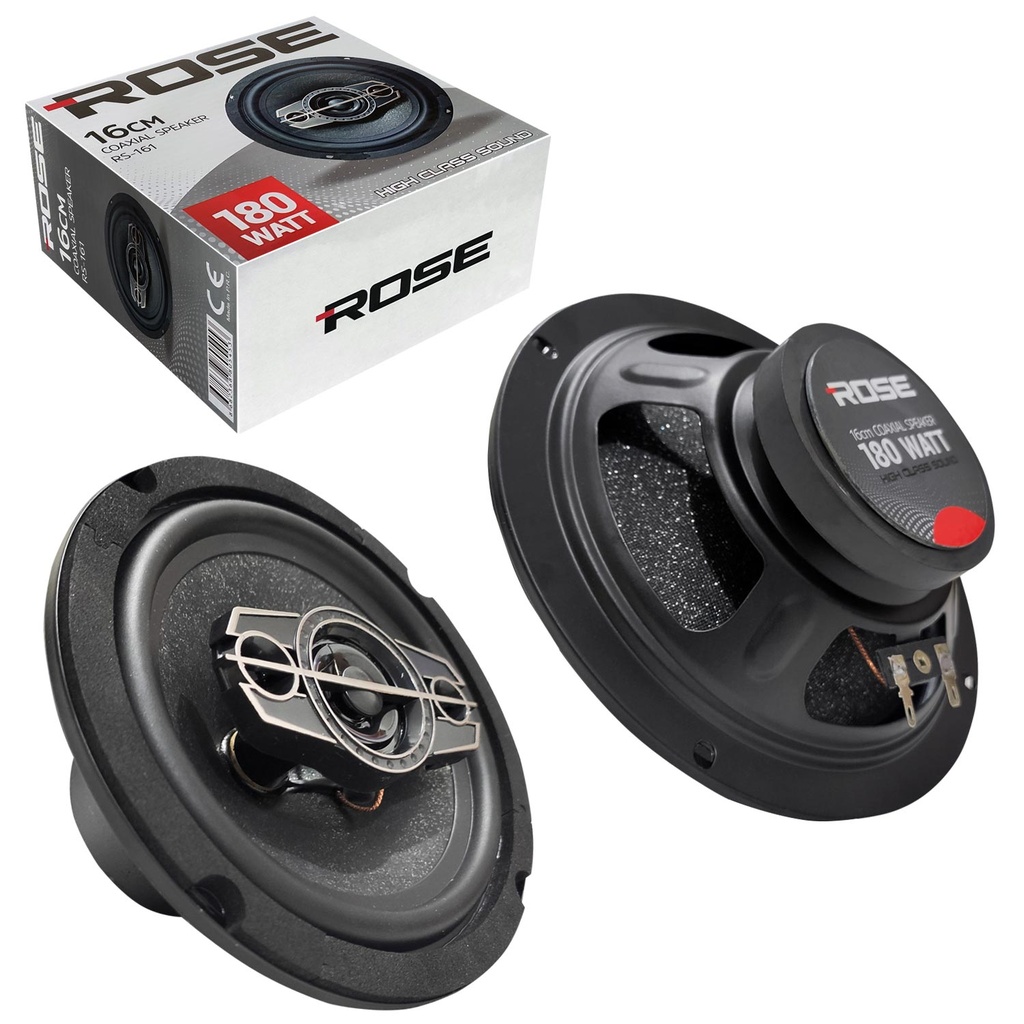 Oto Hoparlör 16cm 180w Tweeterli 1 Adet Rose RS-161  