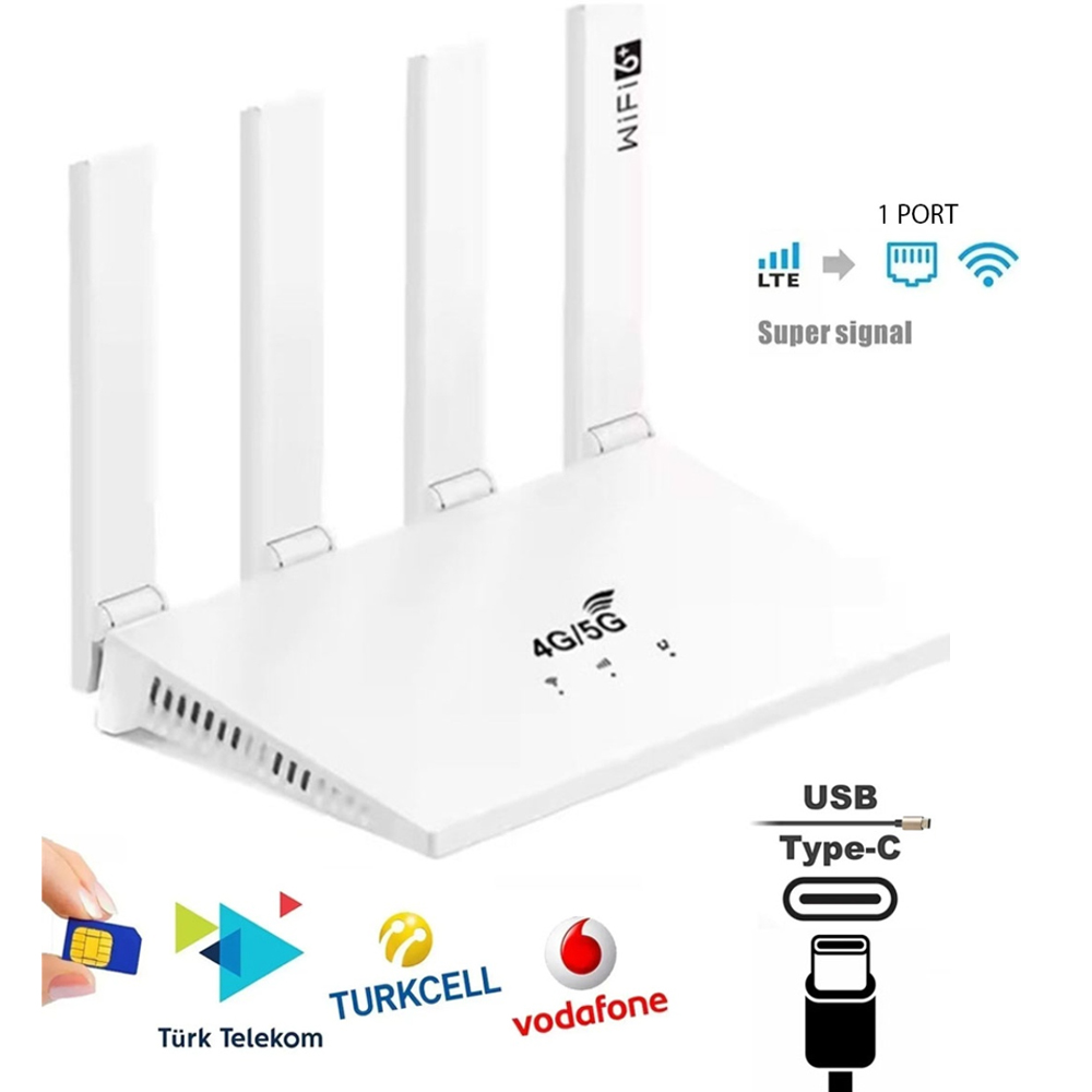 4G Smart Router Wifi Modem Sim Kart Takılabilir Data Force CPF-906E 
