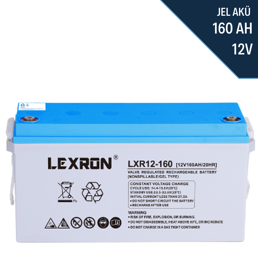 Jel Akü 12v 160a 484x170x241mm Lexron (Kargo Alıcı Öder)