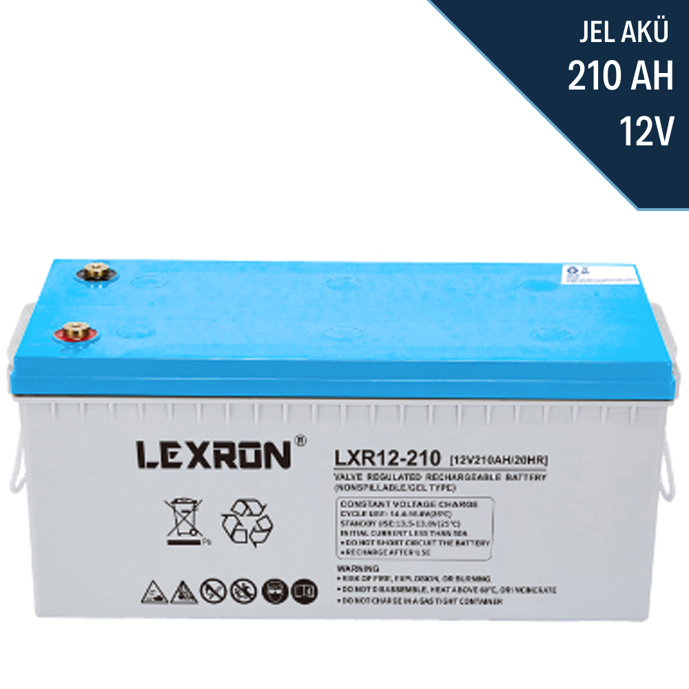 Jel Akü 12v 210a 522x240x222mm Lexron (Kargo Alıcı Öder)