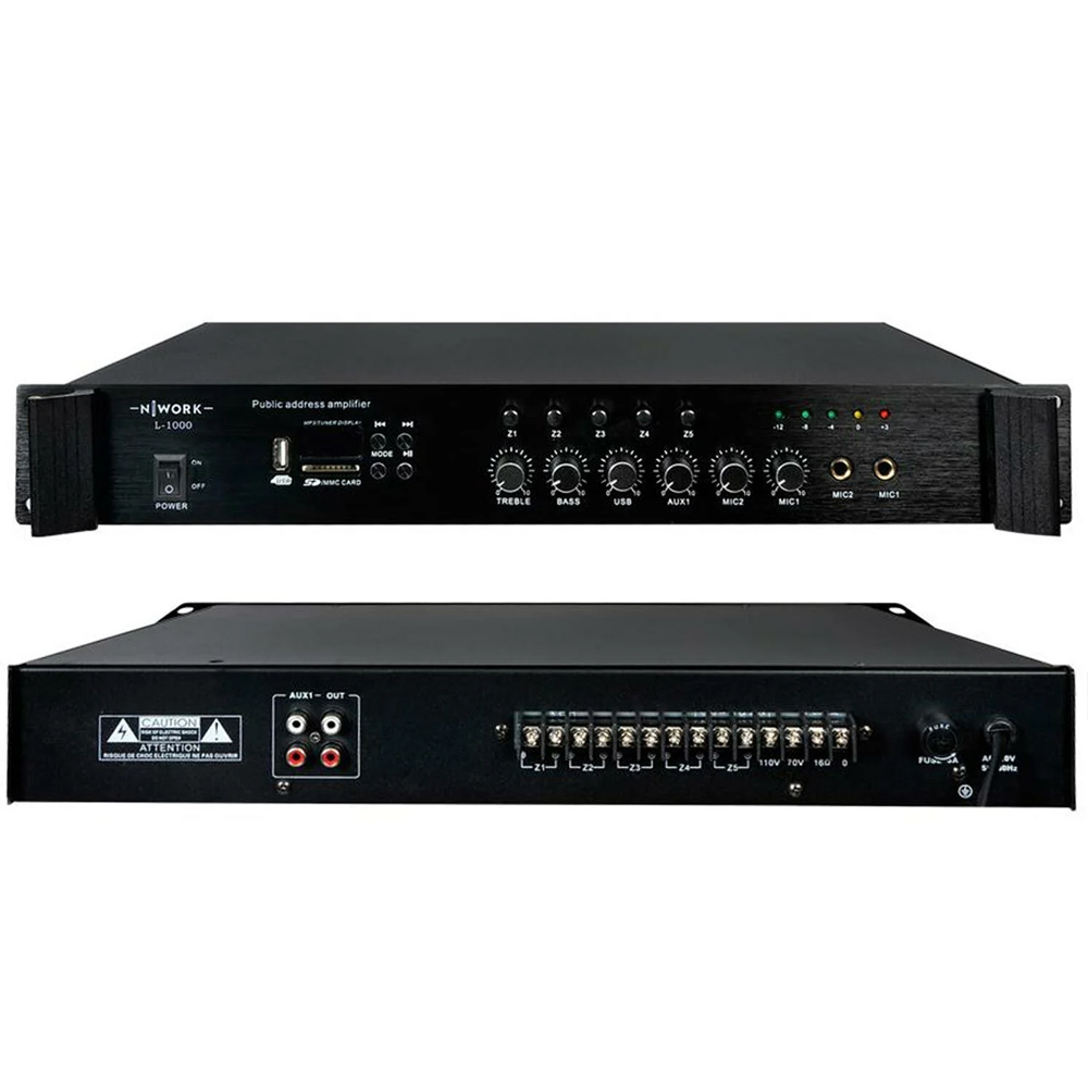 Power Mixer Anfi 100w 2 Kanal 5 Bölgeli Bt Usb Sd Nwork L-1000