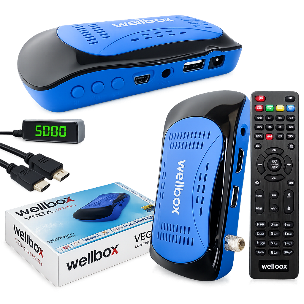 Uydu Alıcı Mini Tuşlu Hd Wifi Destekli Free İp Wellbox Vega