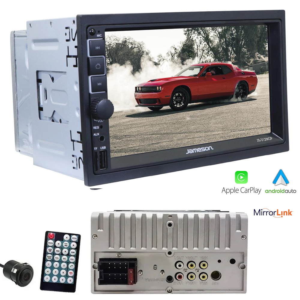 7'' Double Teyp 4x55w Carplay Mirorlink Bt Usb Kameralı Jameson JS-312WCP  
