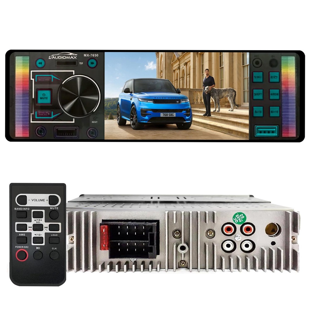 4'' Oto Teyp Mp5 4x60w Bt Usb Fm Mirorlink 7 Renk 7388IC Audiomax SX-7650  