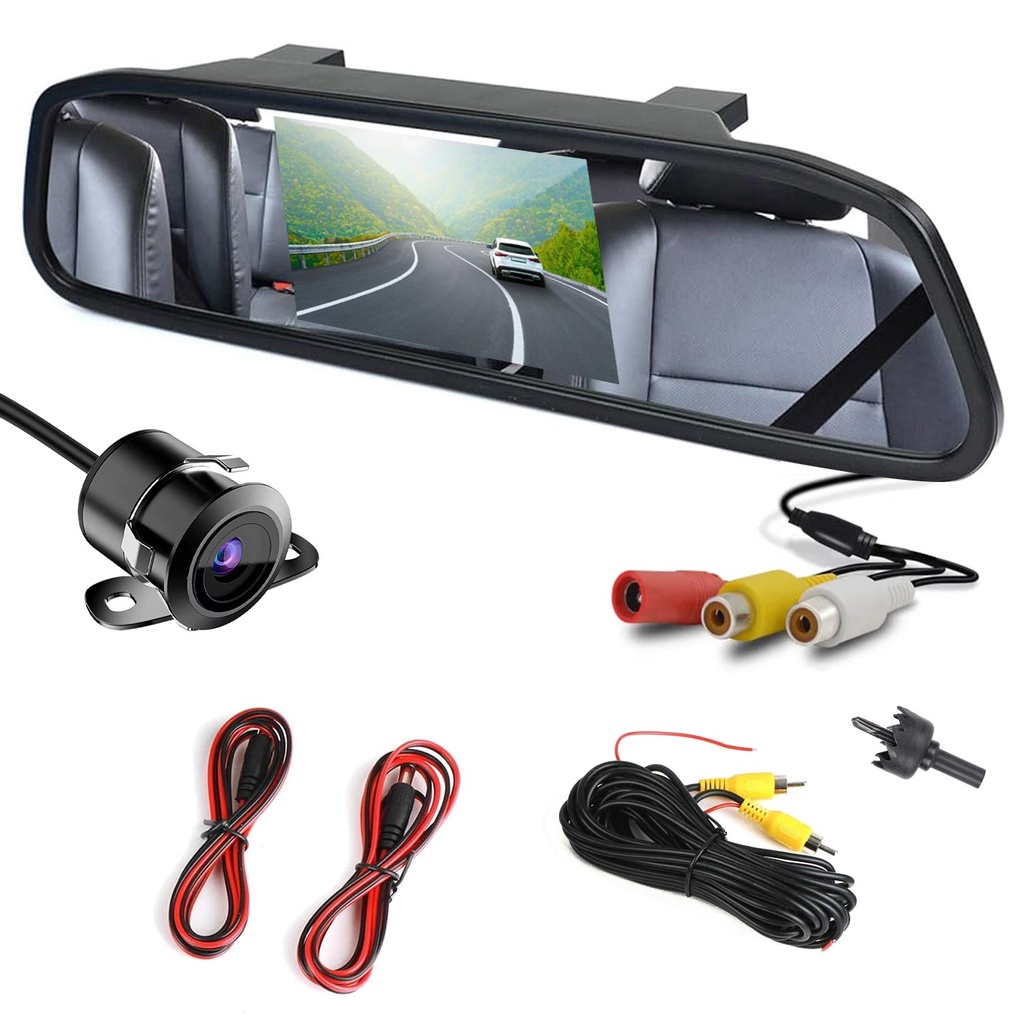 4.3'' Aynalık Araç Kamerası 2 in 1 Audiomax KV-705  