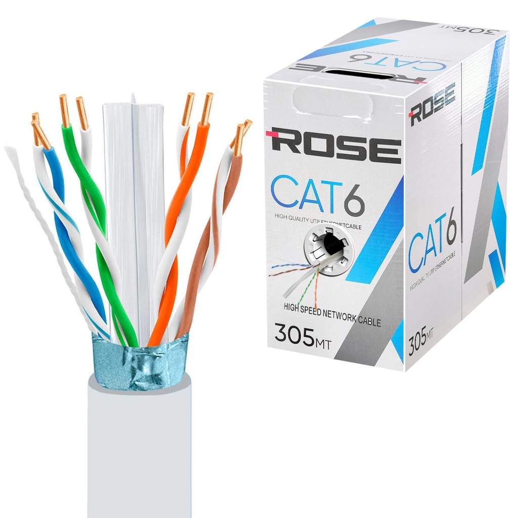 Cat6 / 24 Kablo 24Awg 0.51 305mt Rose C-6