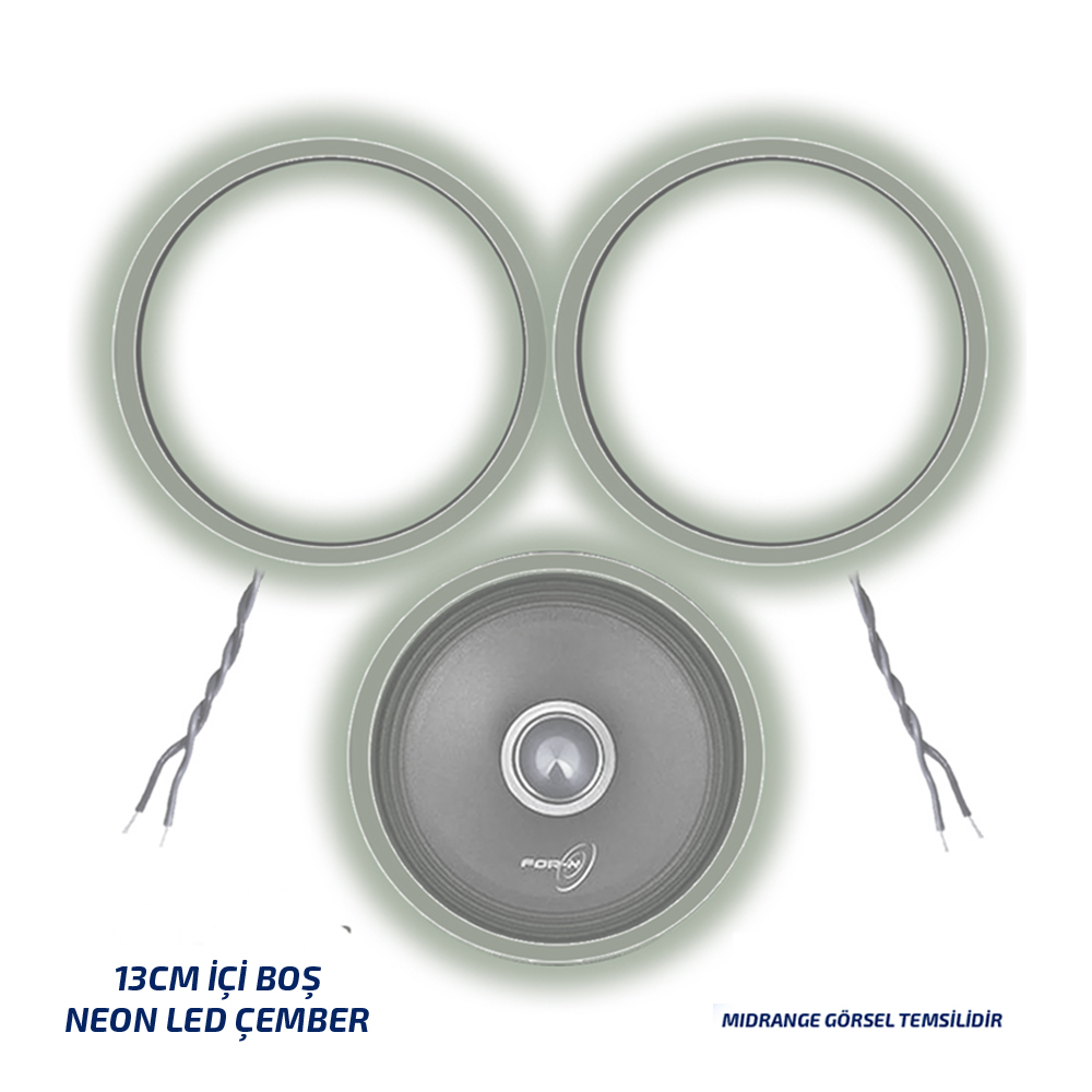 13cm İçi Boş Ledli Hoparlör Kasnak 2 Adet Poke PK-4518