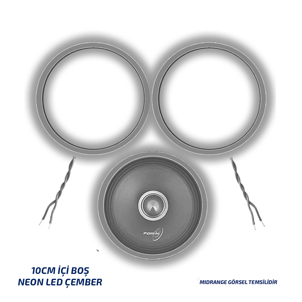 10cm İçi Boş Ledli Hoparlör Kasnak 2 Adet Poke PK-4519