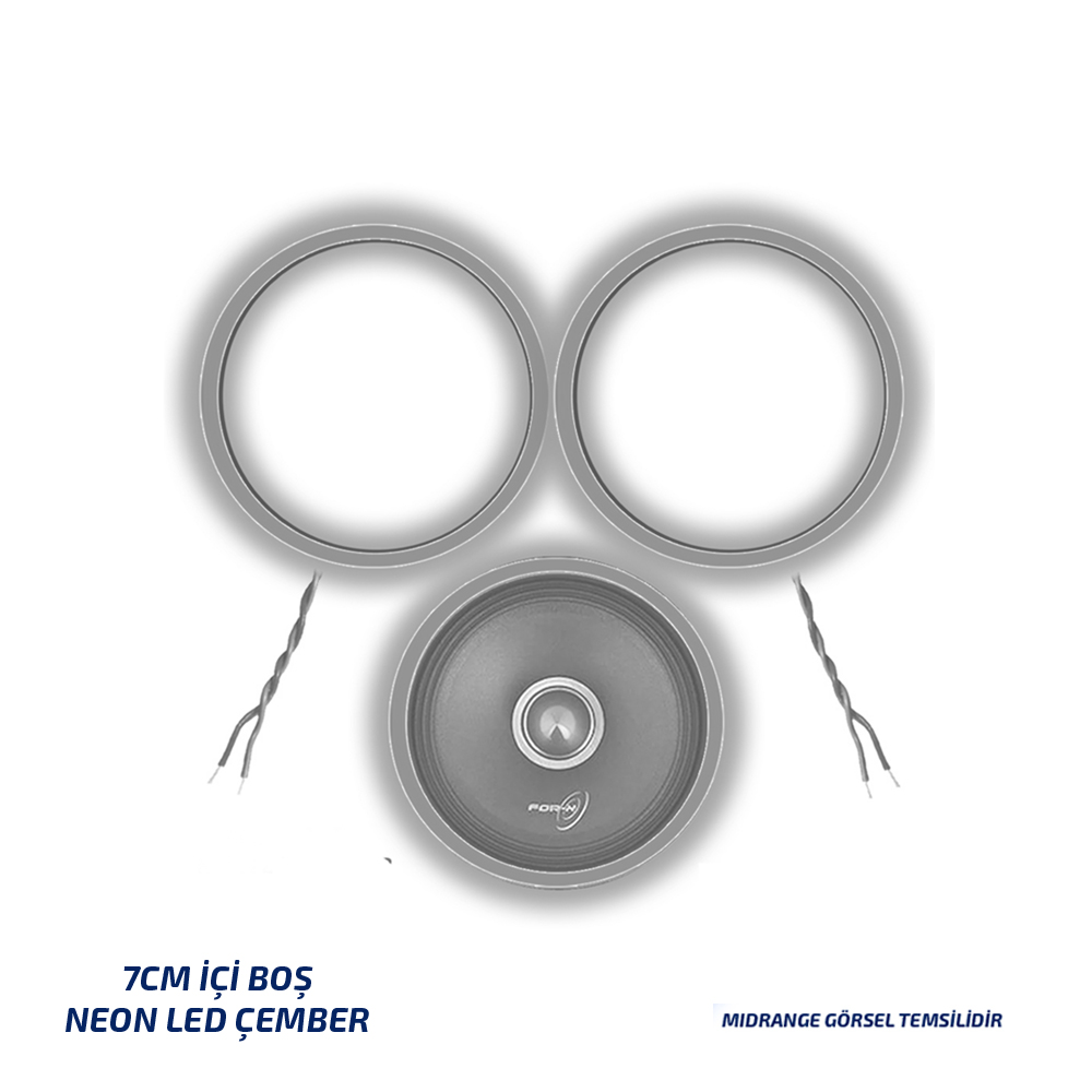 7cm İçi Boş Ledli Hoparlör Kasnak 2 Adet Poke PK-4521