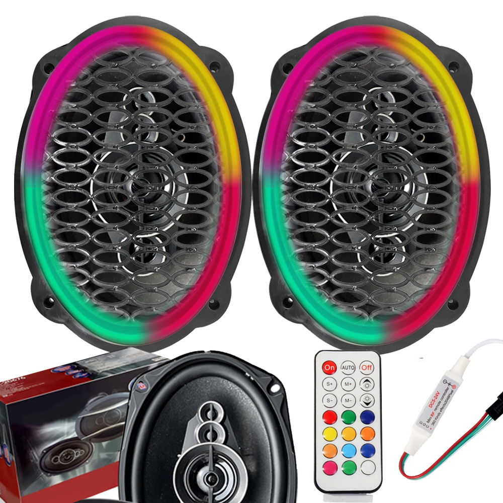 Pixel Led Kapaklı Oval Hoparlör 1000w 2 Adet Animasyonlu PLX-4529