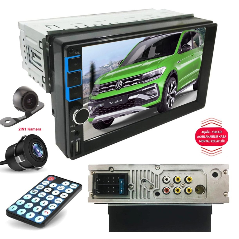 7'' Tofaş 4x55w Bt 2xUsb Sd Aux Şarjlı Kameralı Megavox MGX-MP701 