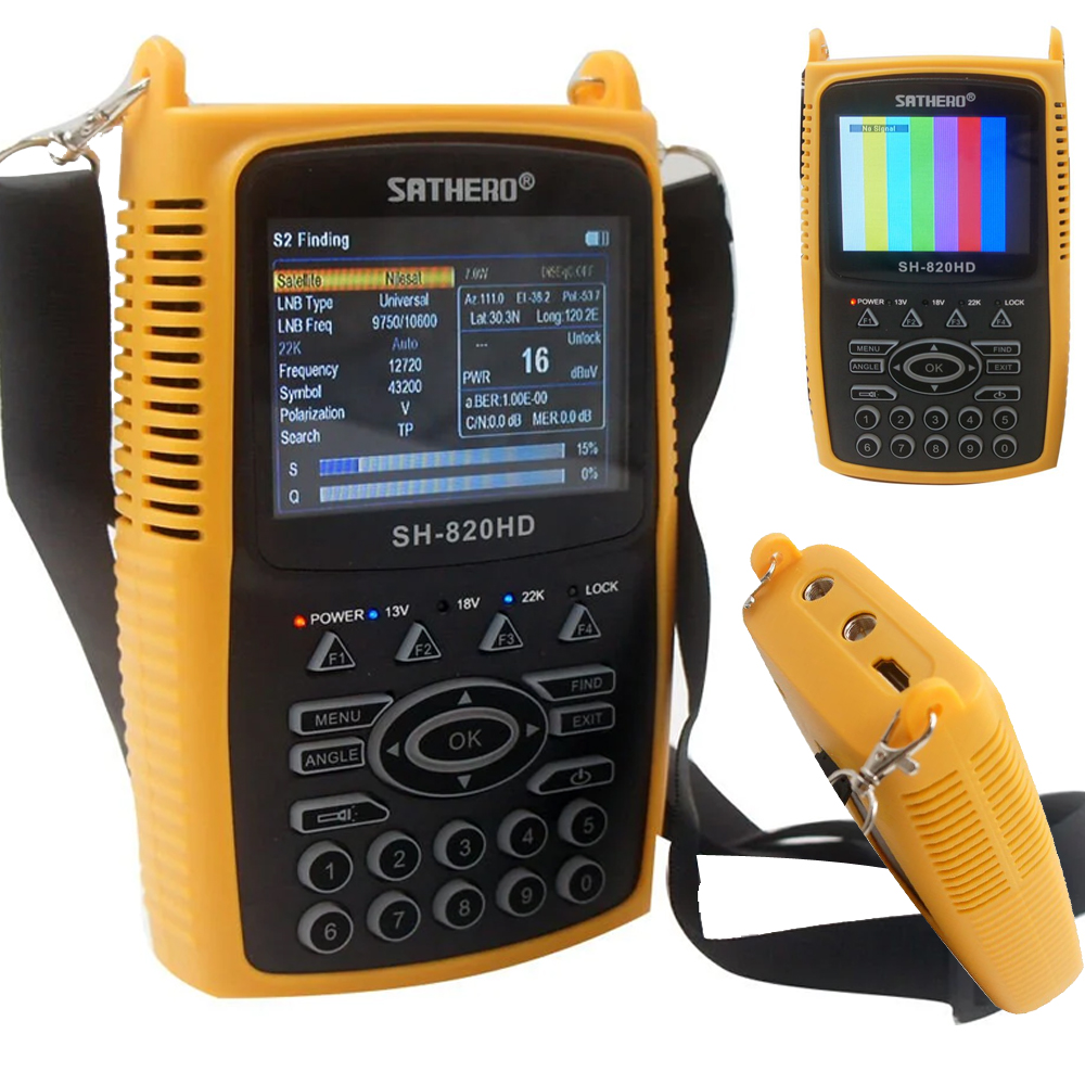 3.5'' Görüntülü HD Uydu Kamera Yön Bulucu Hoparlörlü Novacom SH-820HD 