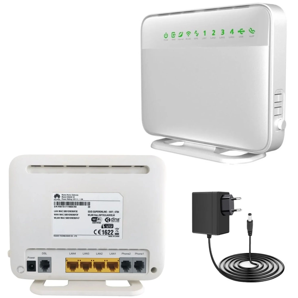 Kablosuz Modem Router 4 Port 300Mbps Adsl2 Vdsl2 (refresh) Huawe HG-658V2