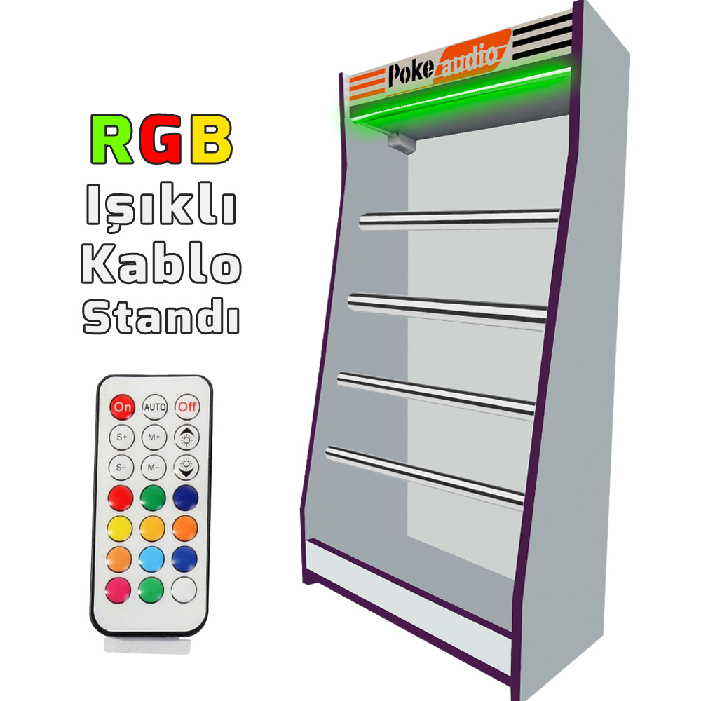 Kablo Standı RGB Led Işıklı Poke PK-4677