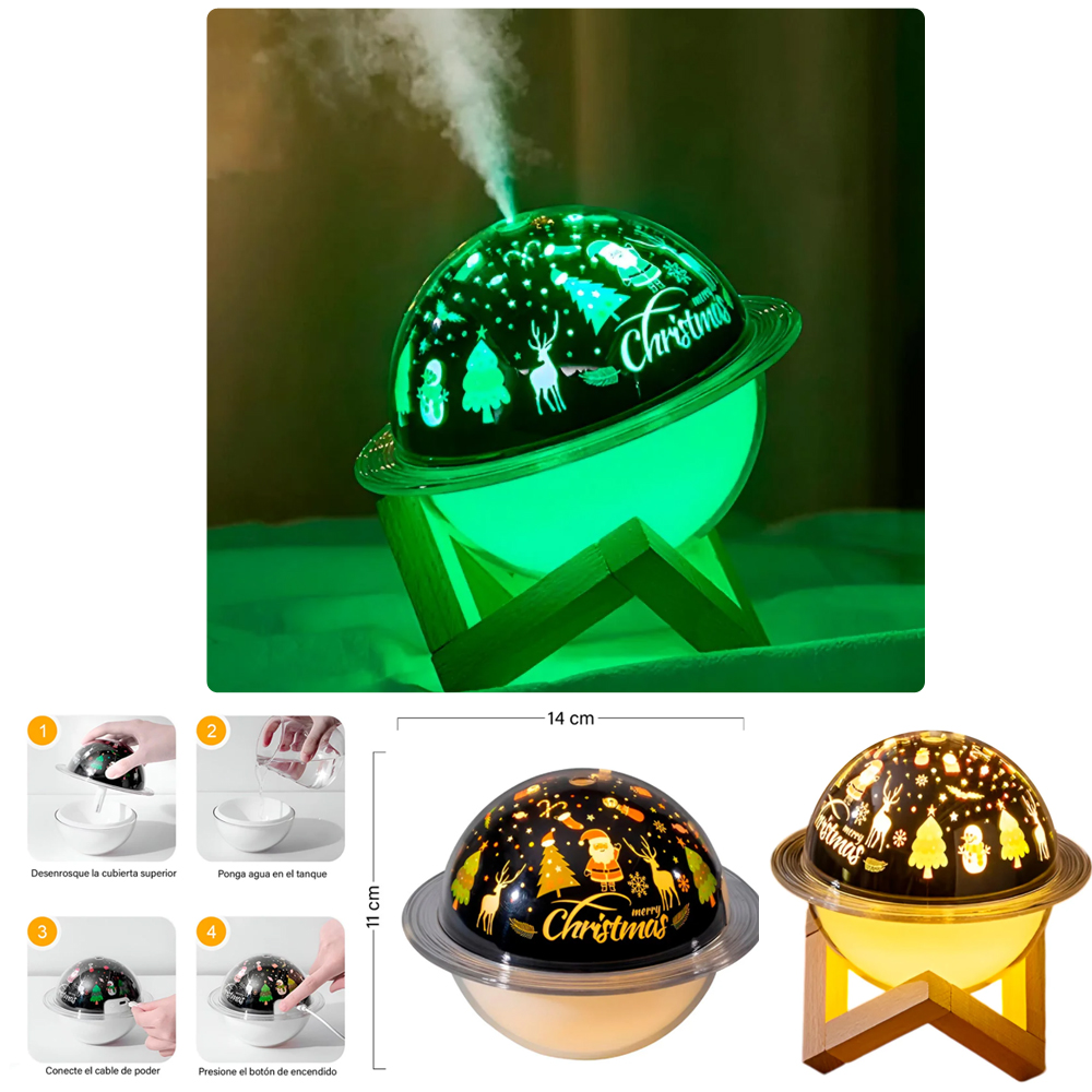 Hava Nemlendirici Buhar Makinası Projektör RGB Işıklı TSM-49