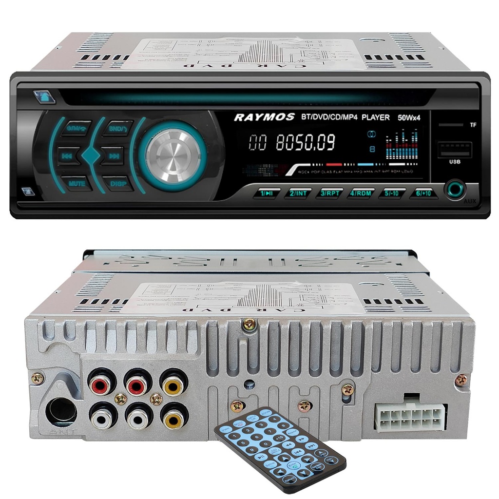 Oto Teyp Bluetooth DVD FM 4x52w 3 Anfi Çıkışlı Raymos