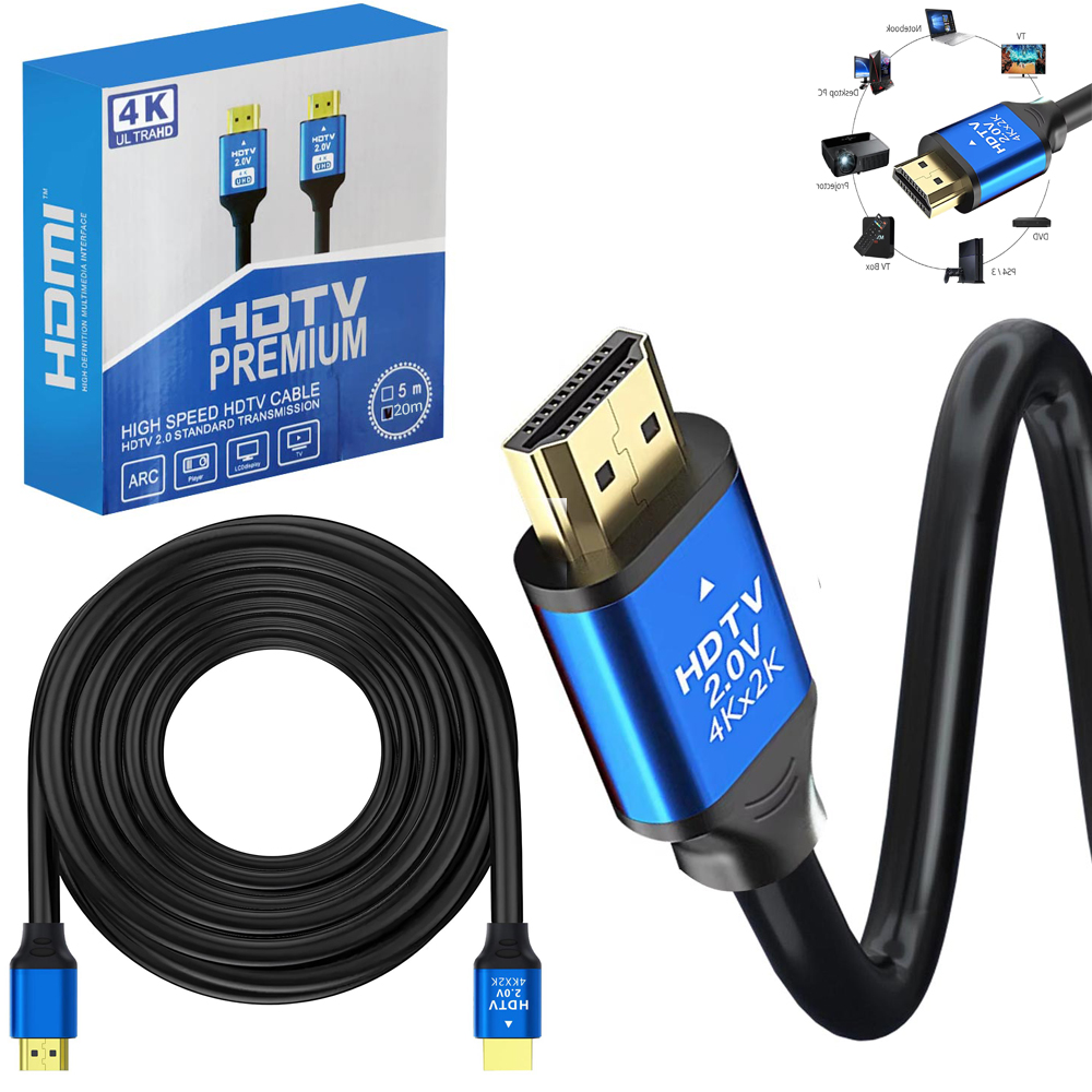 Hdmi Kablo 2.0v HDTV 4K 60hz 20mt Poke PK-6856