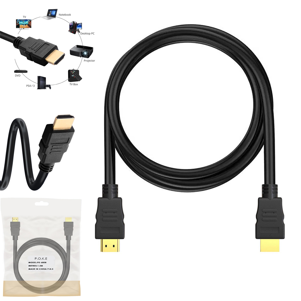 Hdmi Kablo 1.4v 1.5mt Gold Poke PK-6858