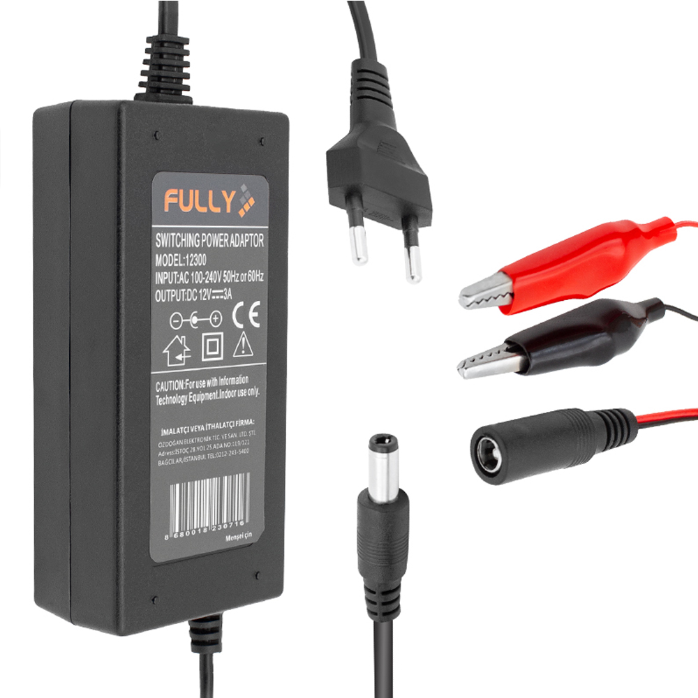 Akü Şarj Aleti 12v 3a Fully O-12300