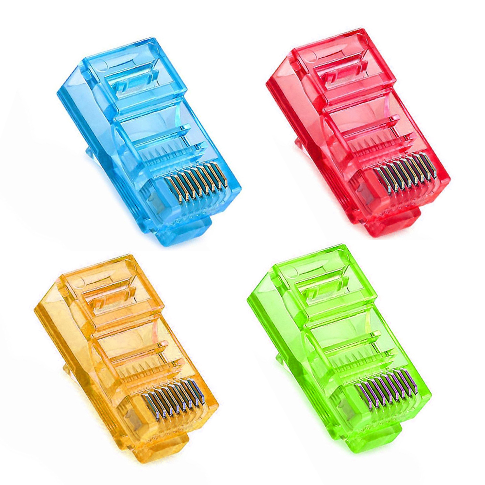 EZ RJ45 Cat6 8P/8C Soket Konnektör 100 Adet Renkli PM
