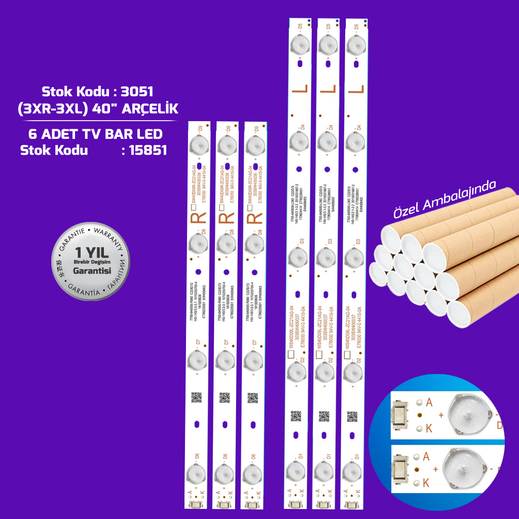 40'' Sw40D09 L R Zc21Ag 05 2018 11 29 5S1P 303Sw400040 5800 W40001 Lp00 Ver1.0 2016.1.15 6adet Tv Bar Led