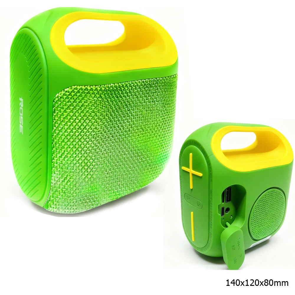 Şarjlı Bluetooth Speaker Bass Bt Fm Usb Sd Type-c Rose SP-506