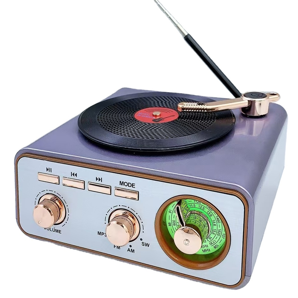 Nostalji Pikap Radyo Bluetooth Speaker Bass Fm Usb Sd Rose SP-425