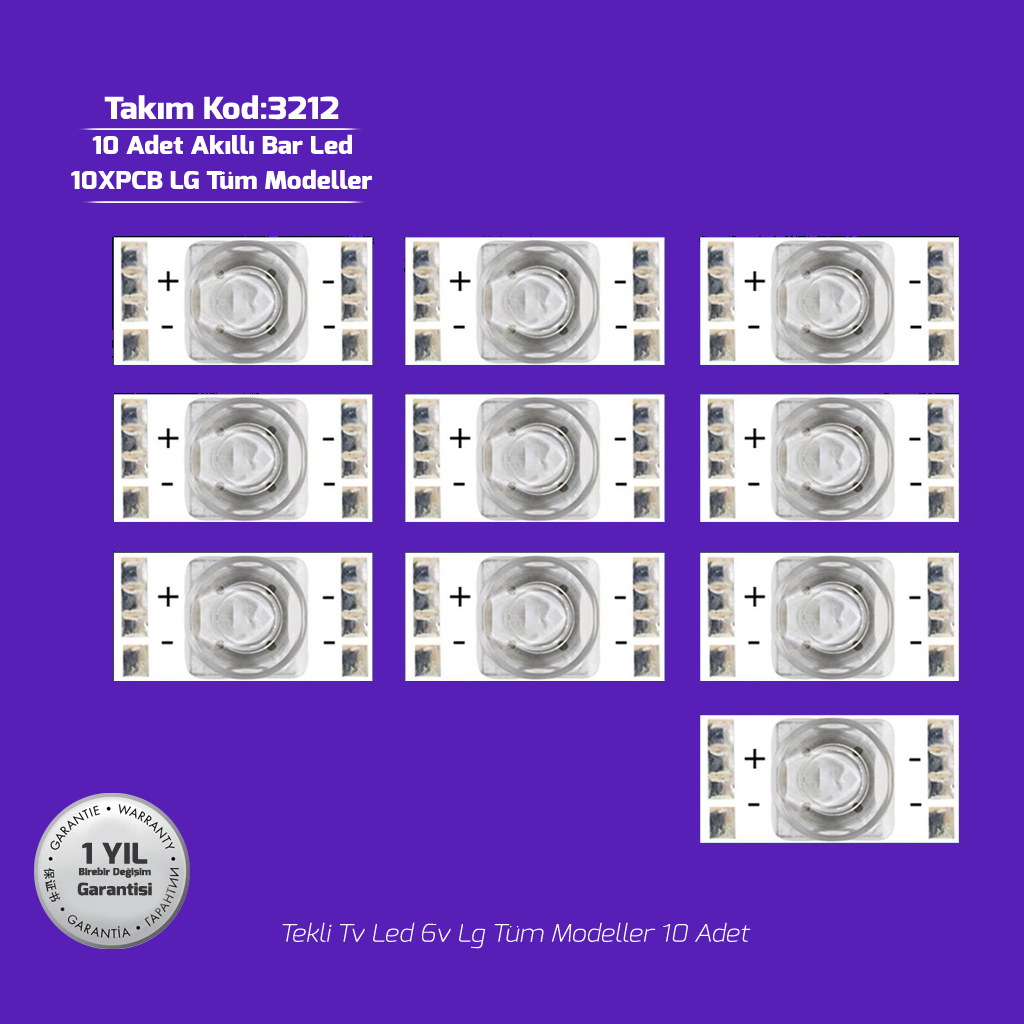 Tekli Tv Led 6 V Lg Tüm Modeller 10 Adet