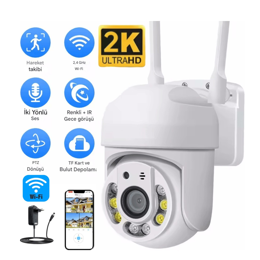 Wifi PTZ Kamera Gece Renkli Sesli O-Kam Pro 3011