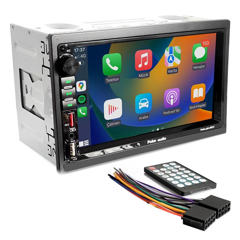 7'' Double Din Teyp 4x60w Dual Şarjlı USB FM SD Kamerasız Poke PK-6013B