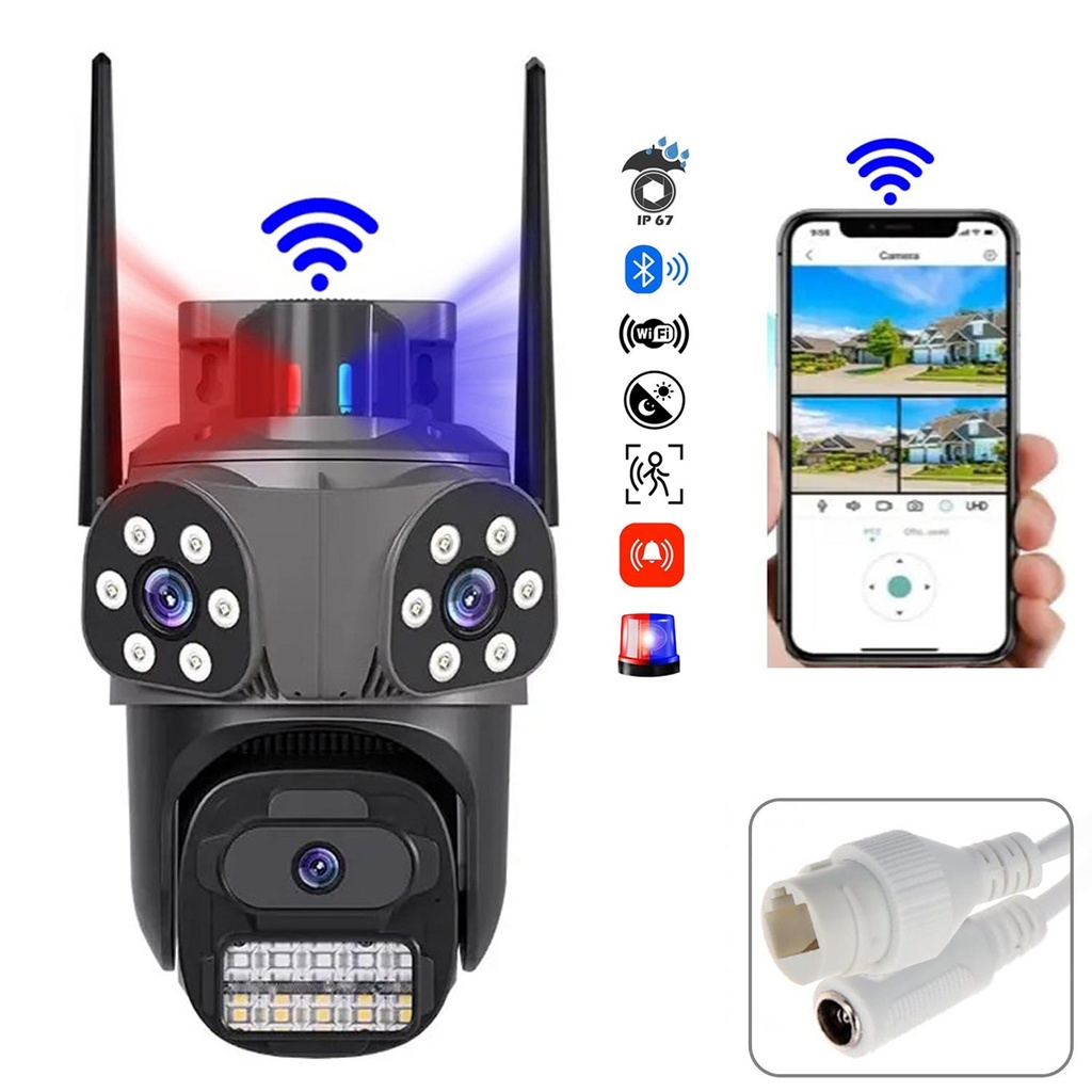 Wifi Smart Kamera 3x3mp Üçlü Kamera X5Tech RX-35AI