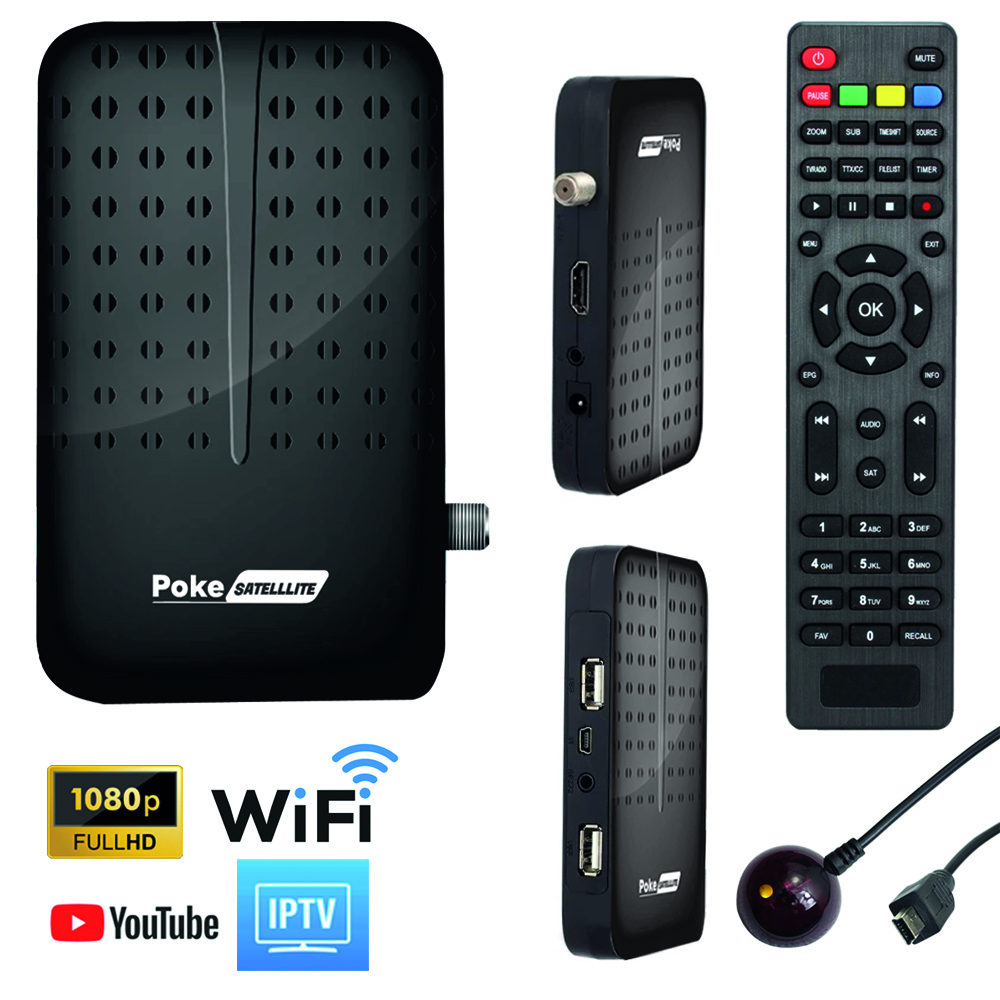 Full Hd Uydu Alıcı Youtube Free IP TV Wifi Youtube PokeSat Q7
