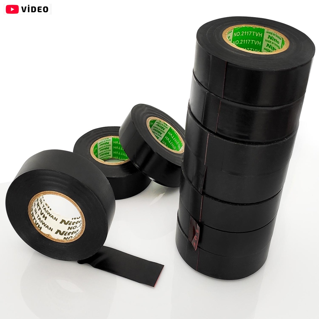 40mt İzole Bant Siyah 10 Adet Made in Taiwan Nitto 2100-FRTVH