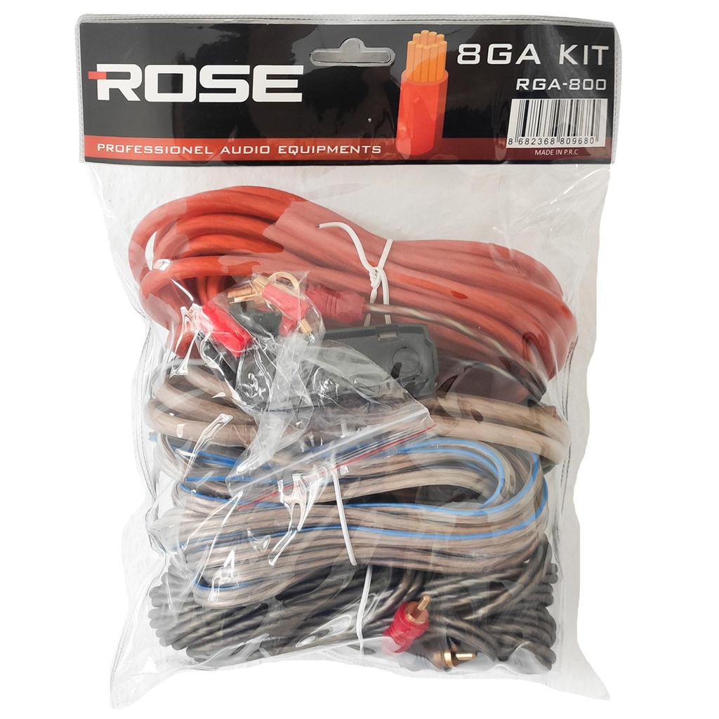 8GA Oto Anfi Kablo Seti 4000w Rose RGA-800