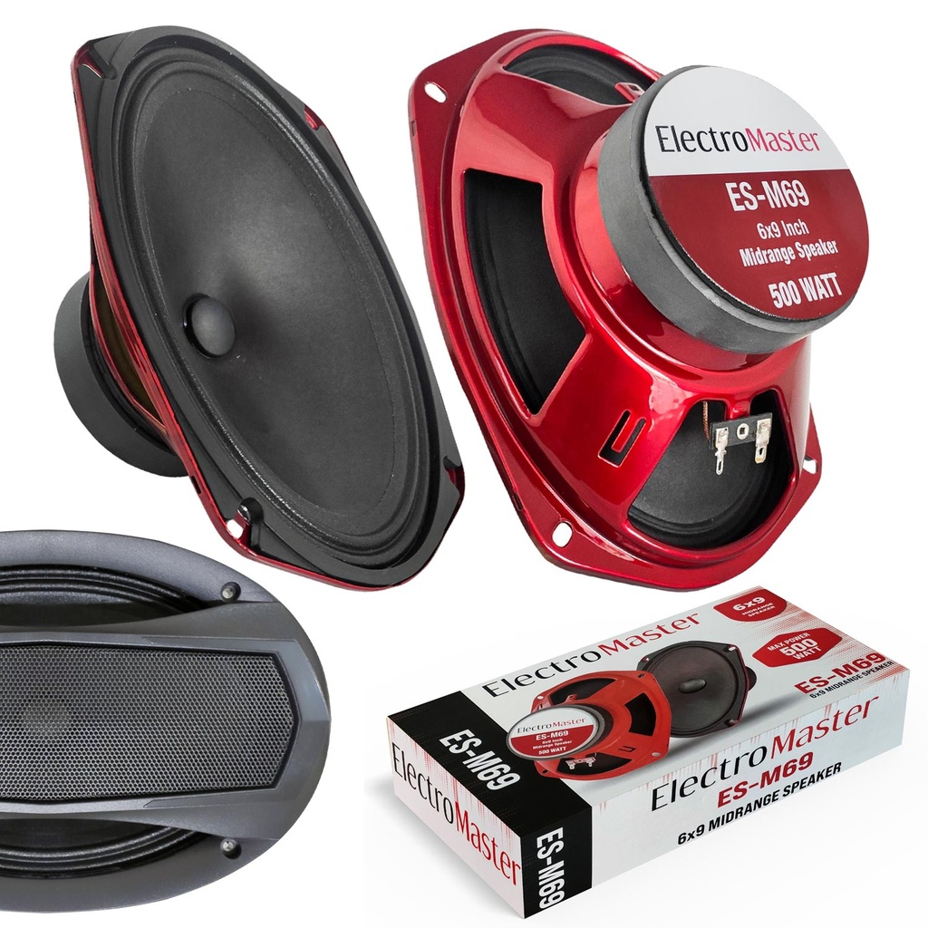 Oto Midrange Oval 6x9" 500w 50rms 2 Adet ElectroMaster ES-M69